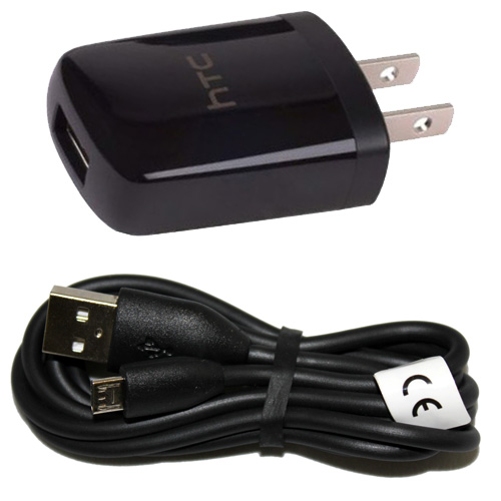 2-in-1 Home Wall AC Charger USB Adapter Data Cable Micro-USB Sync Wire Black W7K for Alcatel OneTouch Flint  Pop 3  Tru - Amazon Fire Kids Edition  Ki