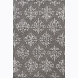 Artist's Loom Hand-tufted Transitional Floral Wool Rug (7'9x10'6)