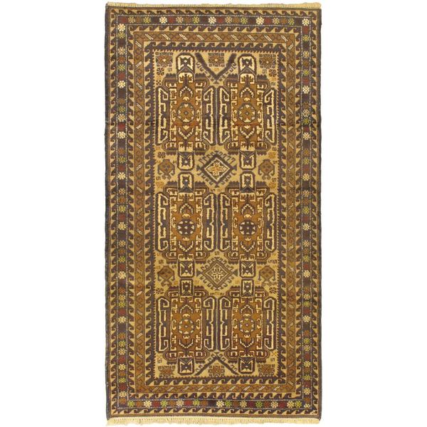 ECarpetGallery Khandahar Finest Ivory/Beige Wool Hand-knotted Rug (3'6 X 6'9)