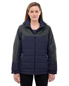 Ash City - North End Ladies' Excursion Meridian Insulated Jacket with Mélange Print