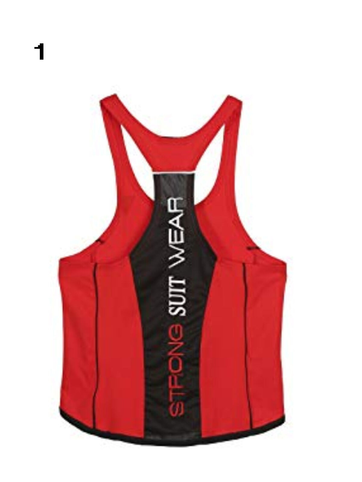 GuliriFei Men S Stringer Muscle Bodybuilding Shirt Tank Top Red 2XL