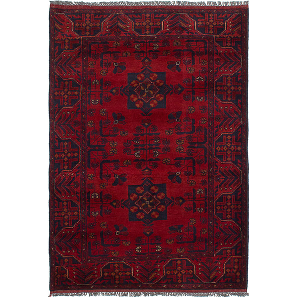 Ecarpetgallery Hand-Knotted Finest Khal Mohammadi Red  Wool Rug (3'4 X 4'10) (Red Rug (3' X 4'))