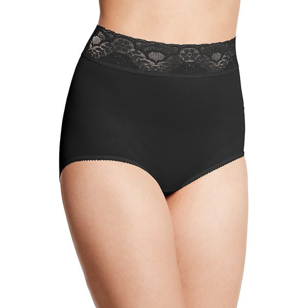 Lacy Skamp Women's Black Nylon Brief Panty