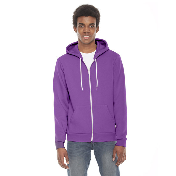 American Apparel F497 Unisex Flex Fleece USA Made Zip Hoodie