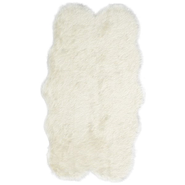 Ecarpetgallery Polara Ivory Acrylic Faux Fur Rug (Ivory Acrylic Faux Fur Rug (3'2 X 5'9))