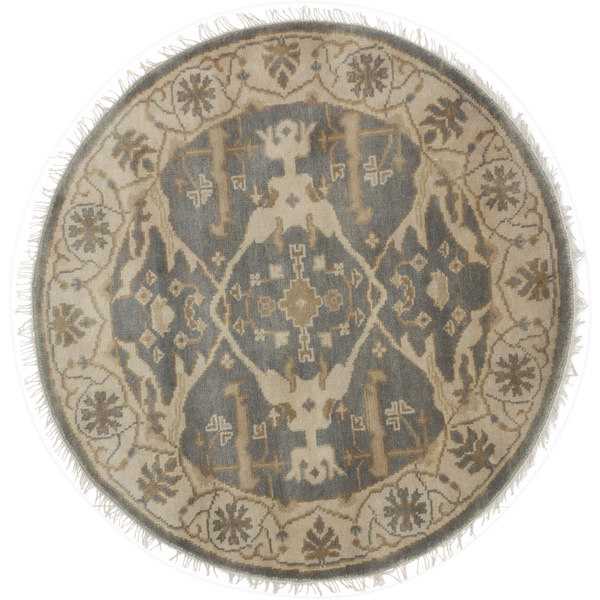 ECarpetGallery Royal Ushak Grey Wool Hand-knotted Area Rug (4'1x4'1)