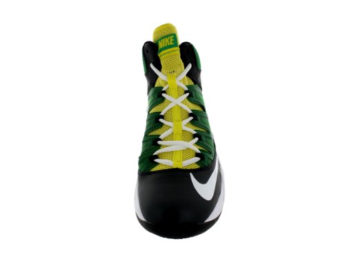 Nike Men's Air Max Stutter Step Black/White/Appl Grn/Yllw Strk Basketball Shoe 10 Men US thumbnail