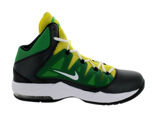 Nike Men's Air Max Stutter Step Black/White/Appl Grn/Yllw Strk Basketball Shoe 10 Men US thumbnail
