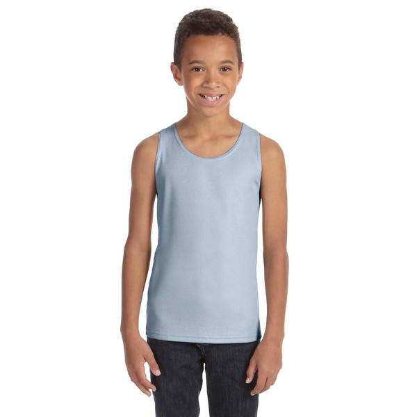 For Team Boys' 365 Light Blue Polyester Mesh Sport Tank