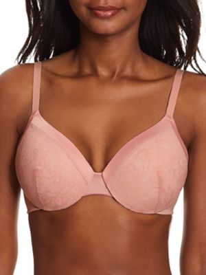 Maidenform Women's Comfort Devotion Extra Coverage Underwire Bra in Sheer Pale Pink/Pink (9436) | Size 38C | HerRoom.com