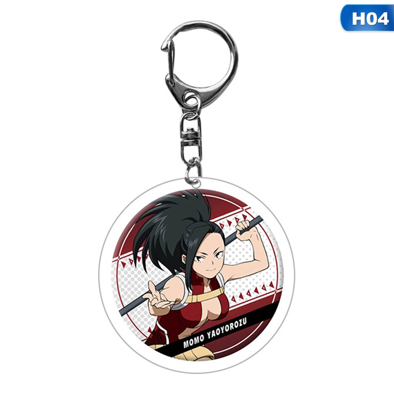 AkoaDa Couple Anime My Hero Academia DIY Keyrings Pendant Cute Anime Acrylic Keychain Accessories Cartoon Charm for Toy Supplies Fans Gift
