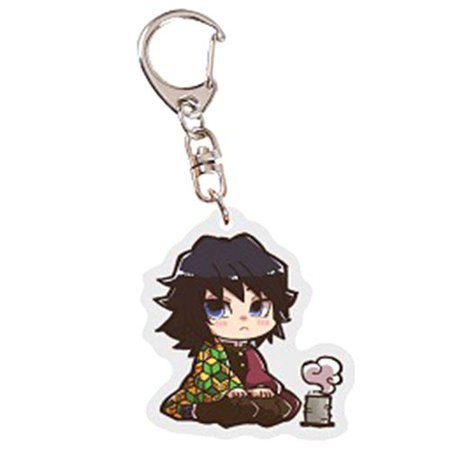 Raypadula 1 Pcs Charm Demon Slayer: Kimetsu No Yaiba Acrylic Keychain Cosplay Anime Keyring