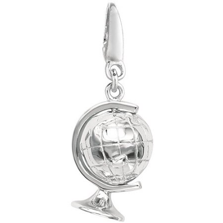 Sterling Silver Globe Charm