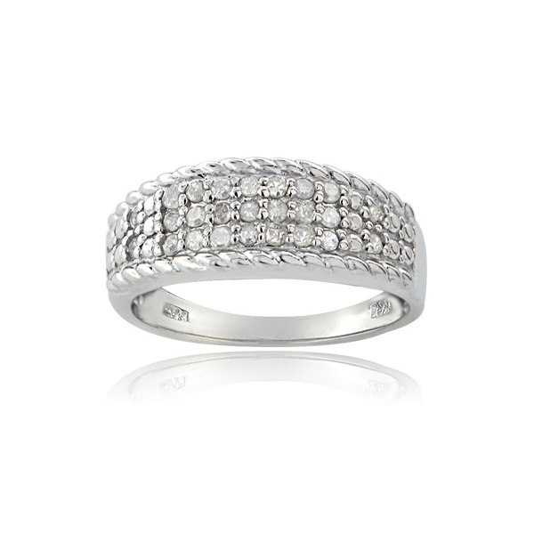 DB Designs Silvertone 1/4ct TDW Diamond Eternity Ring