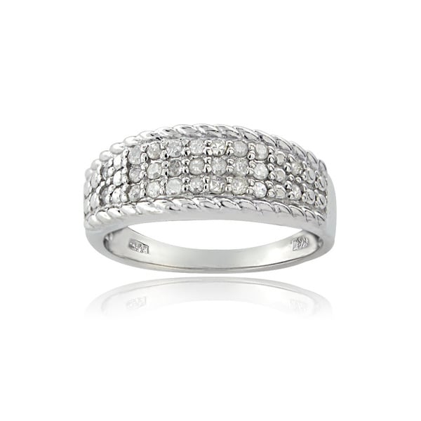 DB Designs Silvertone 1/4ct TDW Diamond Eternity Ring