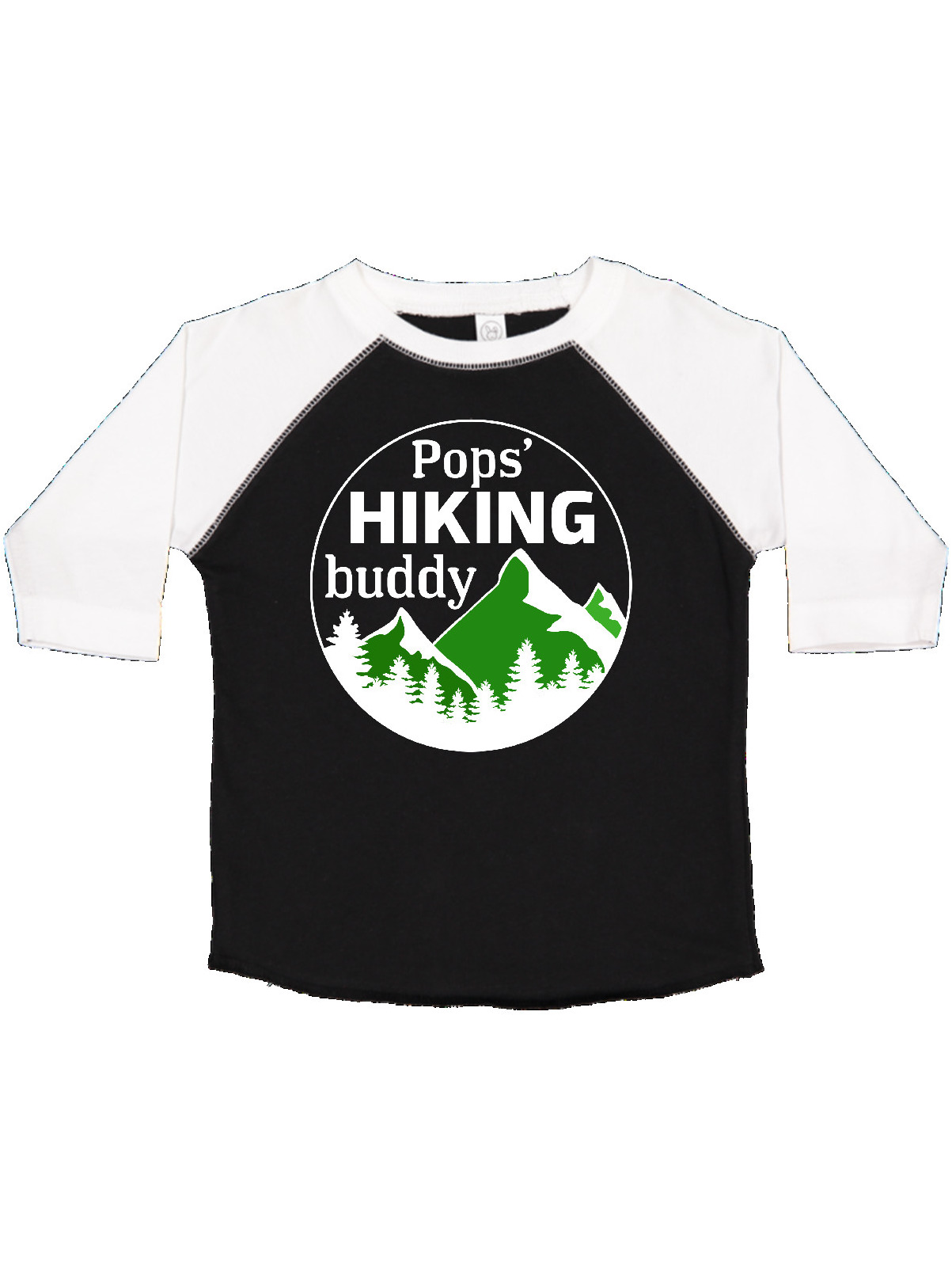 Pops' Hiking Buddy with Mountains and Trees Toddler T-Shirt