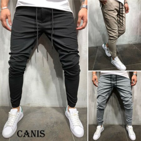 Men Cotton Linen Trousers Solid Color Elastic Waist Loose Long Trousers Men S Hip-hop Breathable Casual Pants Pantalones