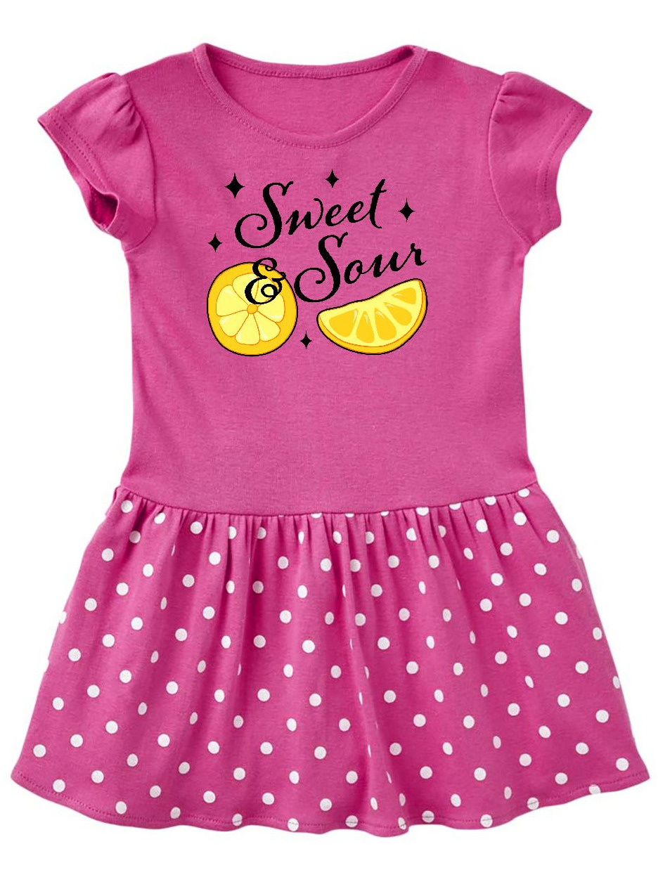 Inktastic Sweet & Sour with Sparkles Gift Toddler Girl Dress