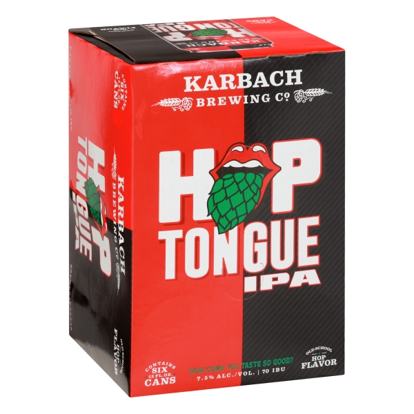 Karbach Brewing Company Hop Tongue IPA, 6 Pack 12 Fl. Oz. Cans, 7.5% ABV