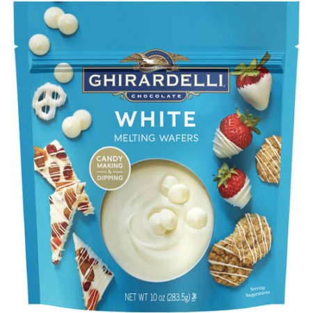 GHIRARDELLI White Vanilla Flavored Melting Wafers (Pack of 8)