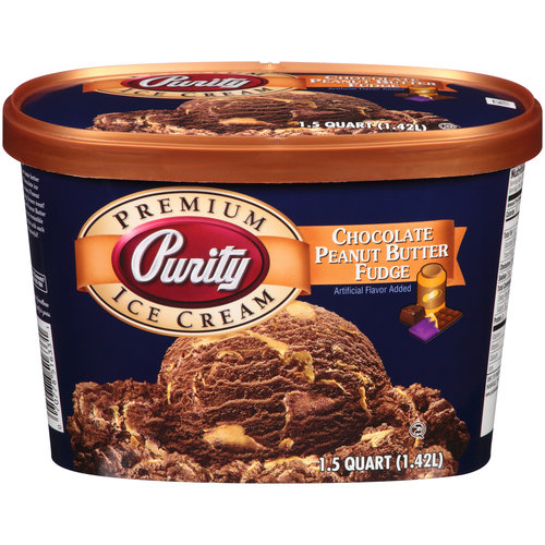 Purity Chocolate Peanut Butter Fudge Premium Ice Cream, 1.5 Qt