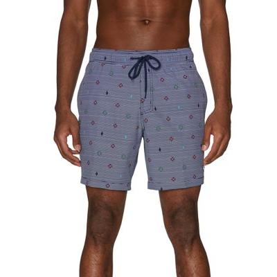 Sperry White Life Raft Printed Volley Swim Trunks