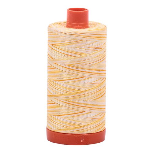 Aurifil 4658 Variegated 50W 1422 Yd Yellow/Orange Mako Cotton Thread
