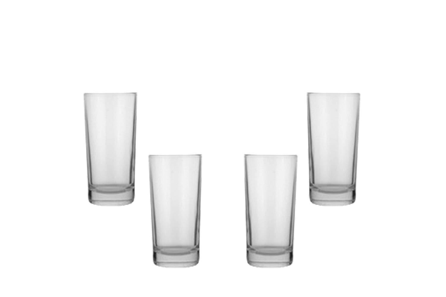 Prestige Highball Juice Glasses 11 Oz, Modern Clear Glassware Set of (4)