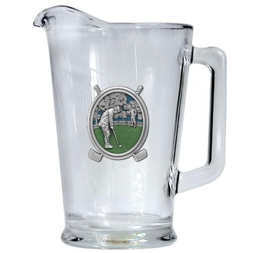 Golf Pitcher  60oz  Glass Pitcher with Handle  Great Beverage Pitcher for Homemade Juice & Iced Tea  1 Piece