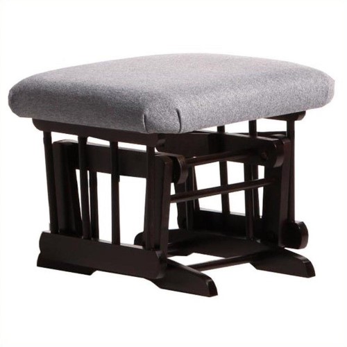 Dutailier Espresso / Dark Grey Gliding Ottoman for Sleigh and 2-Post Gliders