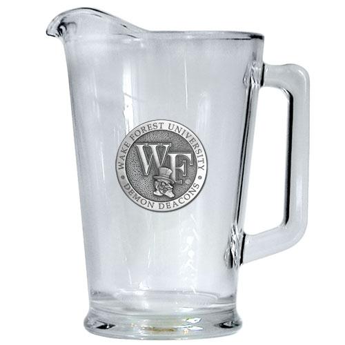 Wake Forest University Glass Pitcher  60oz  Glass Pitcher with Handle  Great Beverage Pitcher for Homemade Juice & Iced Tea  1 Piece