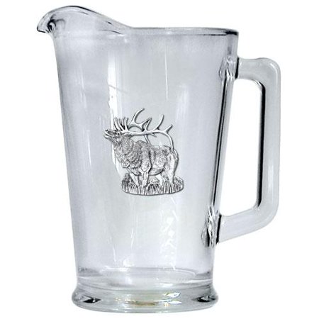 Elk Glass Pitcher  60oz  Glass Pitcher with Handle  Great Beverage Pitcher for Homemade Juice & Iced Tea  1 Piece