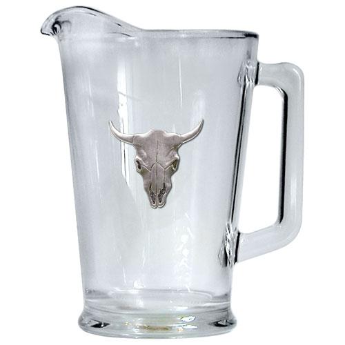 Longhorn Pitcher  60oz  Glass Pitcher with Handle  Great Beverage Pitcher for Homemade Juice & Iced Tea  1 Piece