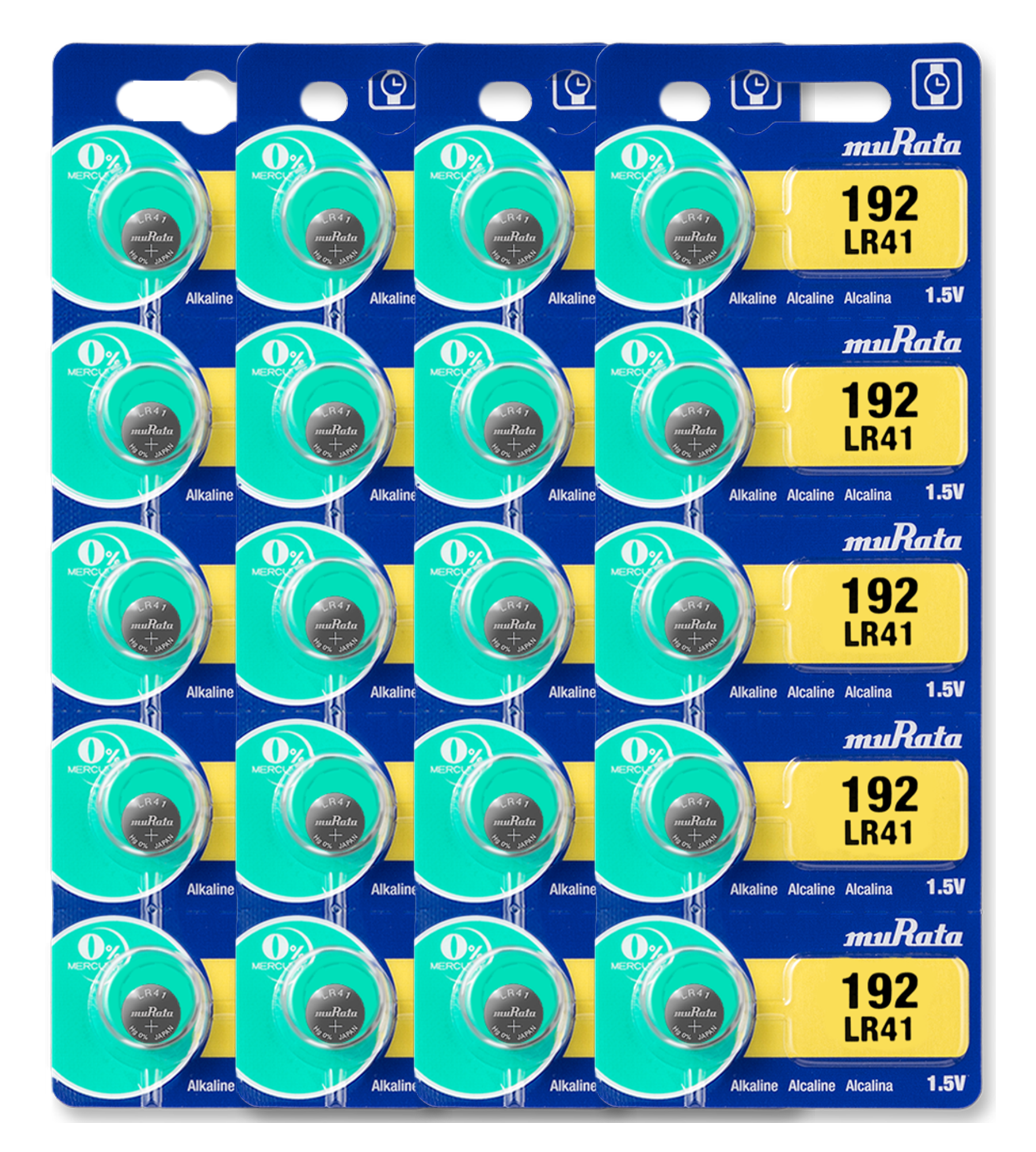 Murata LR41 Battery 1.55V Alkaline Button Cell (20 Batteries)