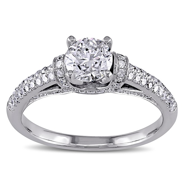 Miadora Signature Collection 14k White Gold 1 1/6ct TDW Diamond Engagement Ring