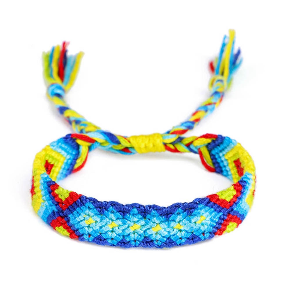 Bohemian Handmade Woven Lucky Bracelet for Women Men Rainbow Braided Rope Charm Bracelets Friendship Jewelry