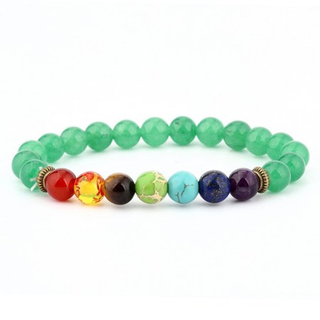 7 Chakra Beads Bracelets & Bangles Natural Stone Healing Energy Charm Bracelets for Unisex Women Men Yoga Jewelry Gifts