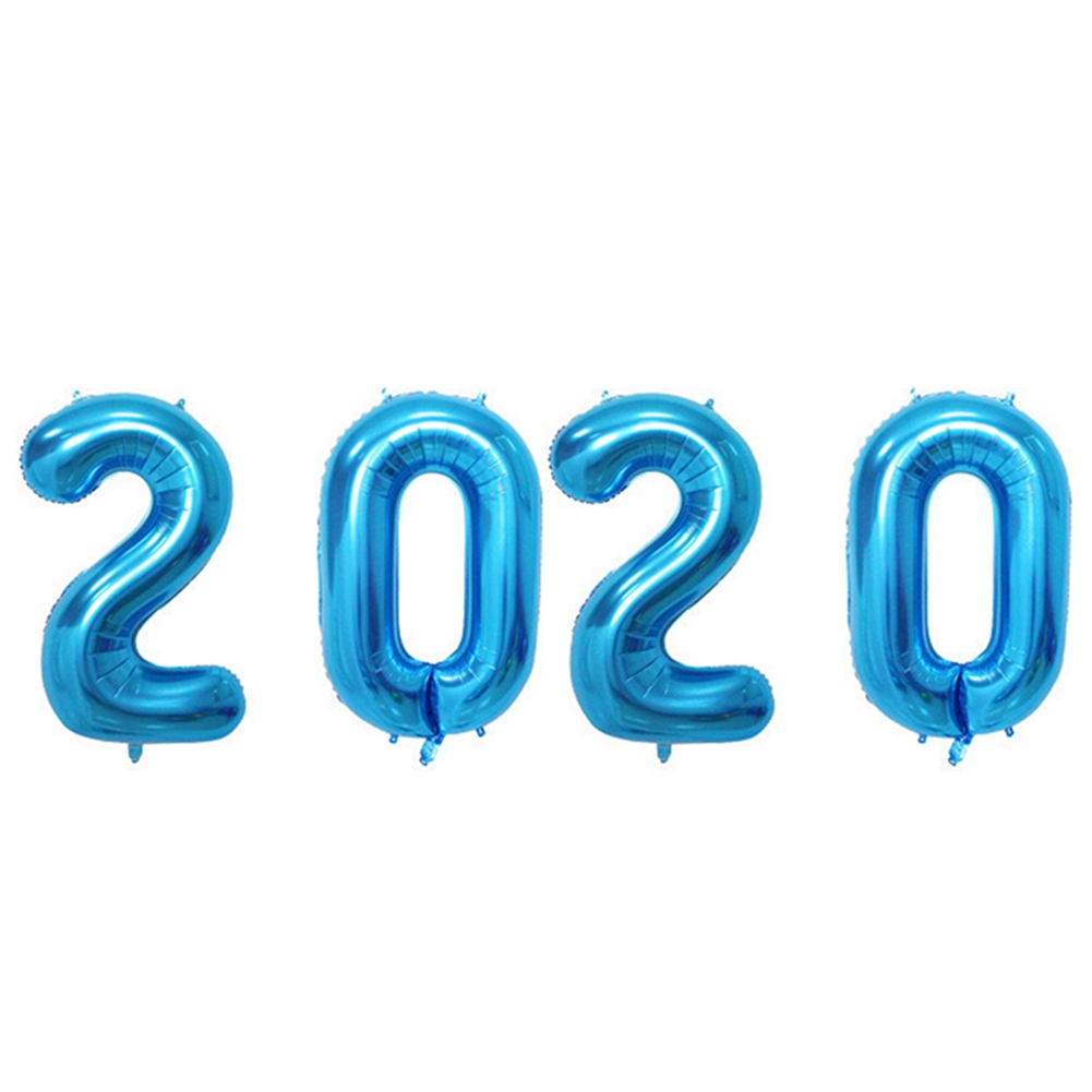 Juice-ma 16inch Number 2020 Balloons Happy New Year Merry Christmas Letter Eve Decor 2019 Christmas Foil Ballon Decoration Rose Gold Silver Supplies