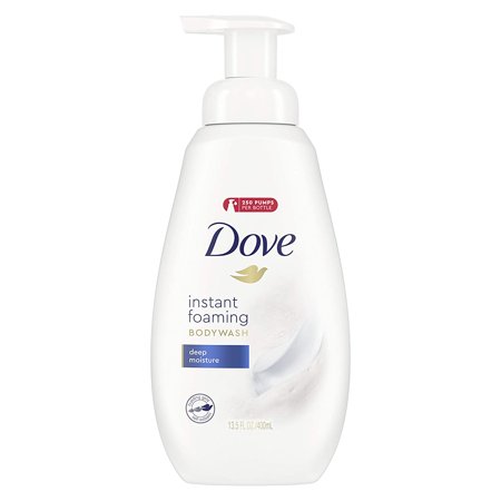 Dove Shower Foam Body Wash with NutriumMoisture Technology Deep Moisture Moisturizing Bodywash for Hydrated Skin 13.5 Oz