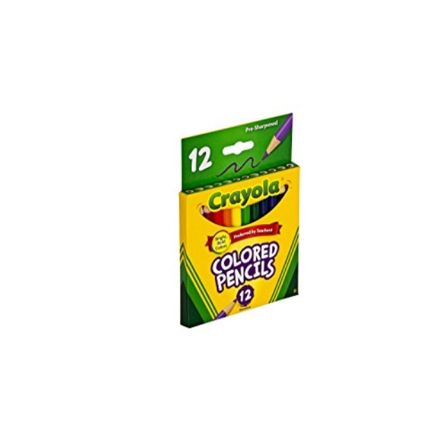 Crayola 68-4112 Colored Pencils, Short, 12-Pack