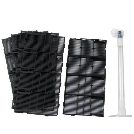 Unique Bargains 22 in 1 Aquarium Black 5.5 X 2.8 X 0.5 Undergravel Filter W Air Line Hose