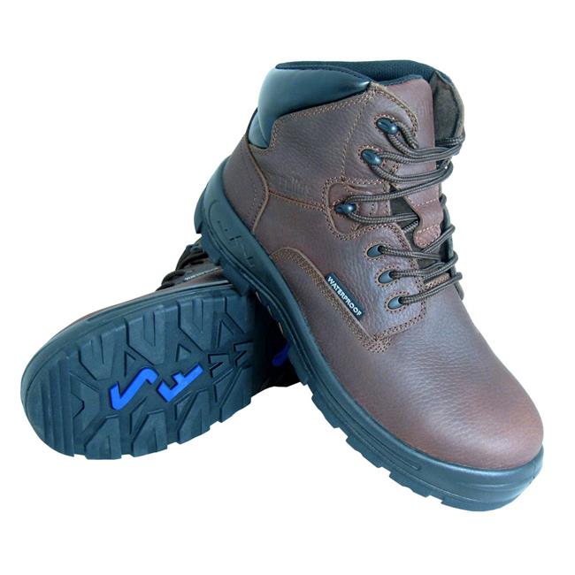 S Fellas by Genuine Grip 6051-8M S Fellas by Mens Poseidon Comp Toe Waterproof 6 in. Hiker Work Boot  Brown - Size 8