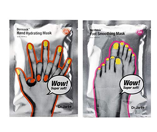 Dr. Jart+ Dermask Hand and Foot Mask Set! 0.5 Fl. Oz Hand Hydrating Mask & 0.5 Fl. Oz Foot Smoothing Mask! Moisturizes and Softens Rough, Dry Hands an