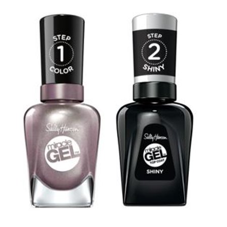 (Bundle) Sally Hansen - Miracle Gel - Adrenaline Crush - .5 Fl Oz and Sally Hansen Miracle Gel Nail Color, Top Coat, 0.5 Fl Oz