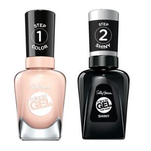(Bundle) Sally Hansen - Miracle Gel - Sheer Happiness - .5 Fl Oz and Sally Hansen Miracle Gel Nail Color, Top Coat, 0.5 Fl Oz