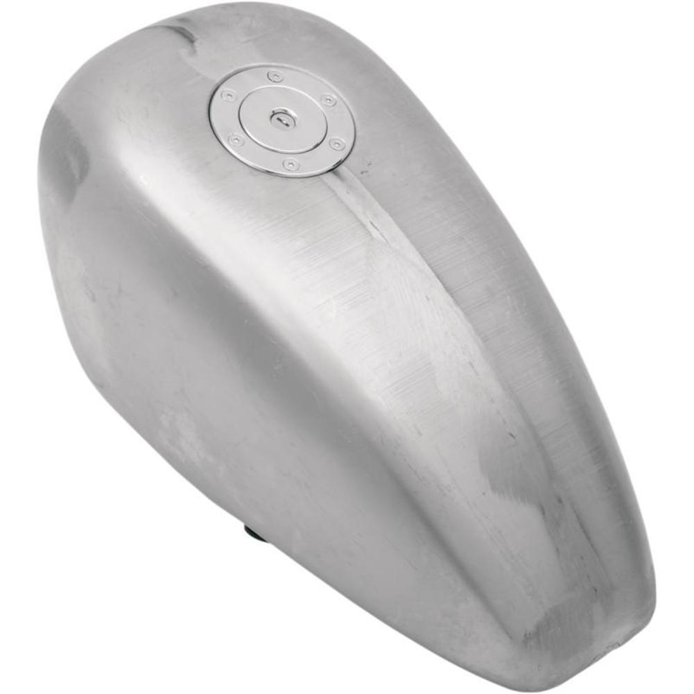 Drag Specialties 0701-0437 Gas Tank with Chrome Aero-Style Gas Cap - 3.3 Gallon - Left Side Petcock