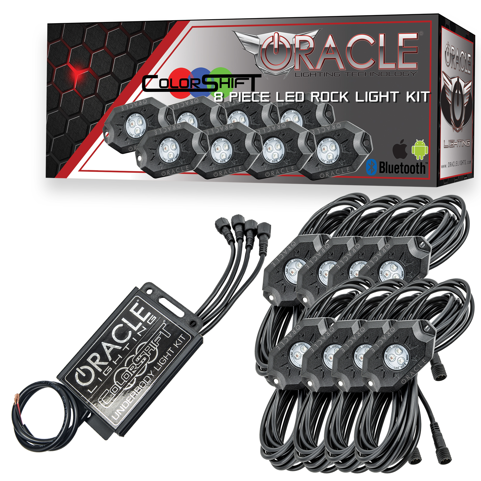 Oracle Lighting Bluetooth ColorSHIFT Underbody Rock Light Kit 8 PCS 5797-333
