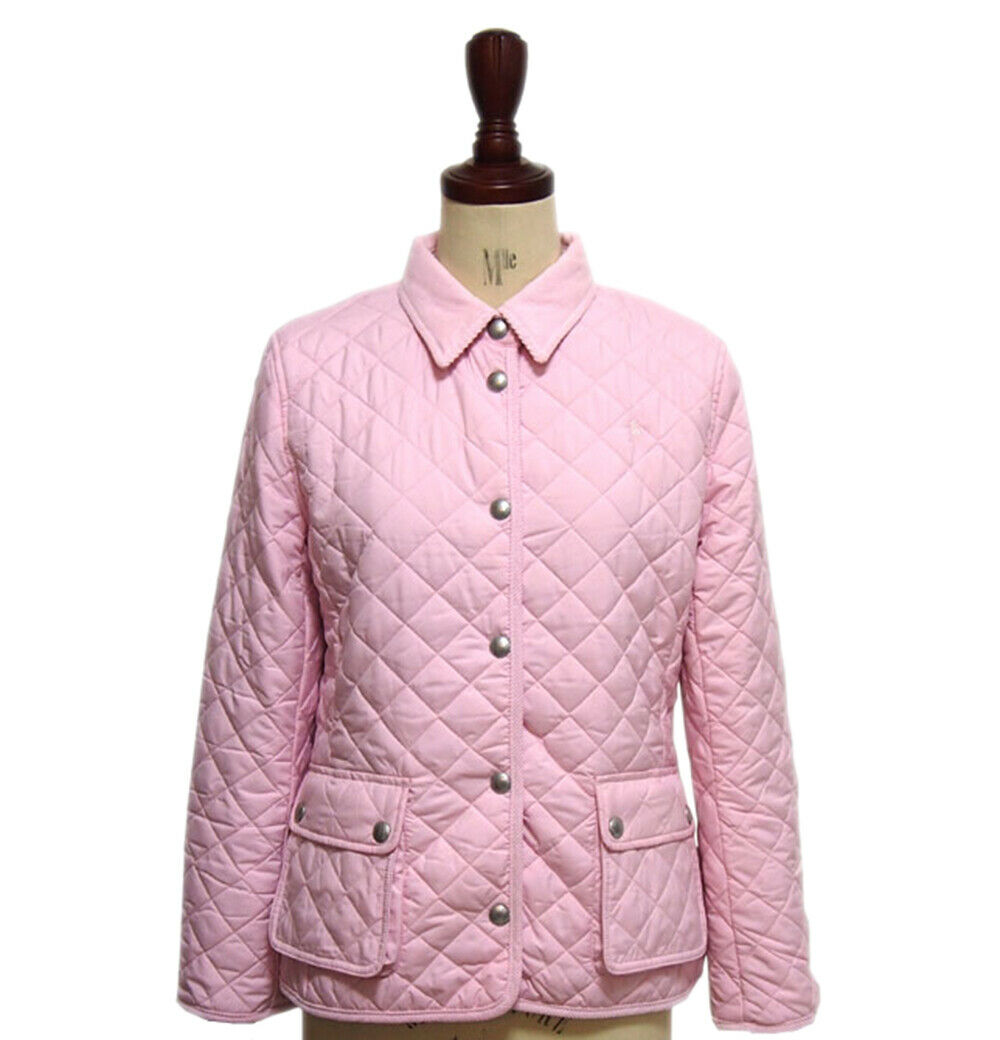 New Polo Ralph Lauren Girls Pony Embroidery Quilting Jacket  Pink  XL(16-18)  9734-1