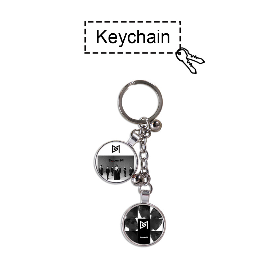Fashion K Pop Superm 1St Mini Album Jopping Photo Key Chain Key Ring Pendant Accessories