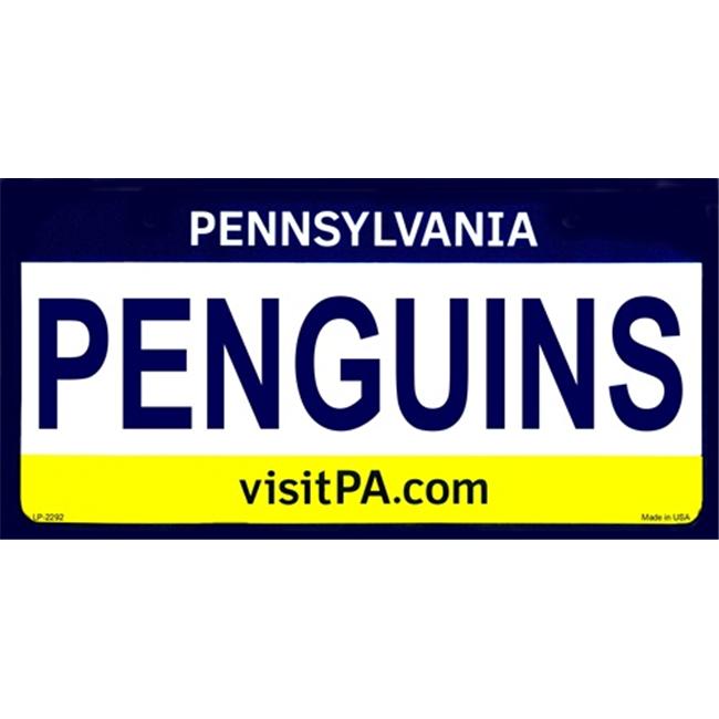 LP-2292 Pennsylvania State Background License Plates- Penguins